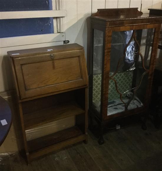 Small 1920s oak bureau(-)